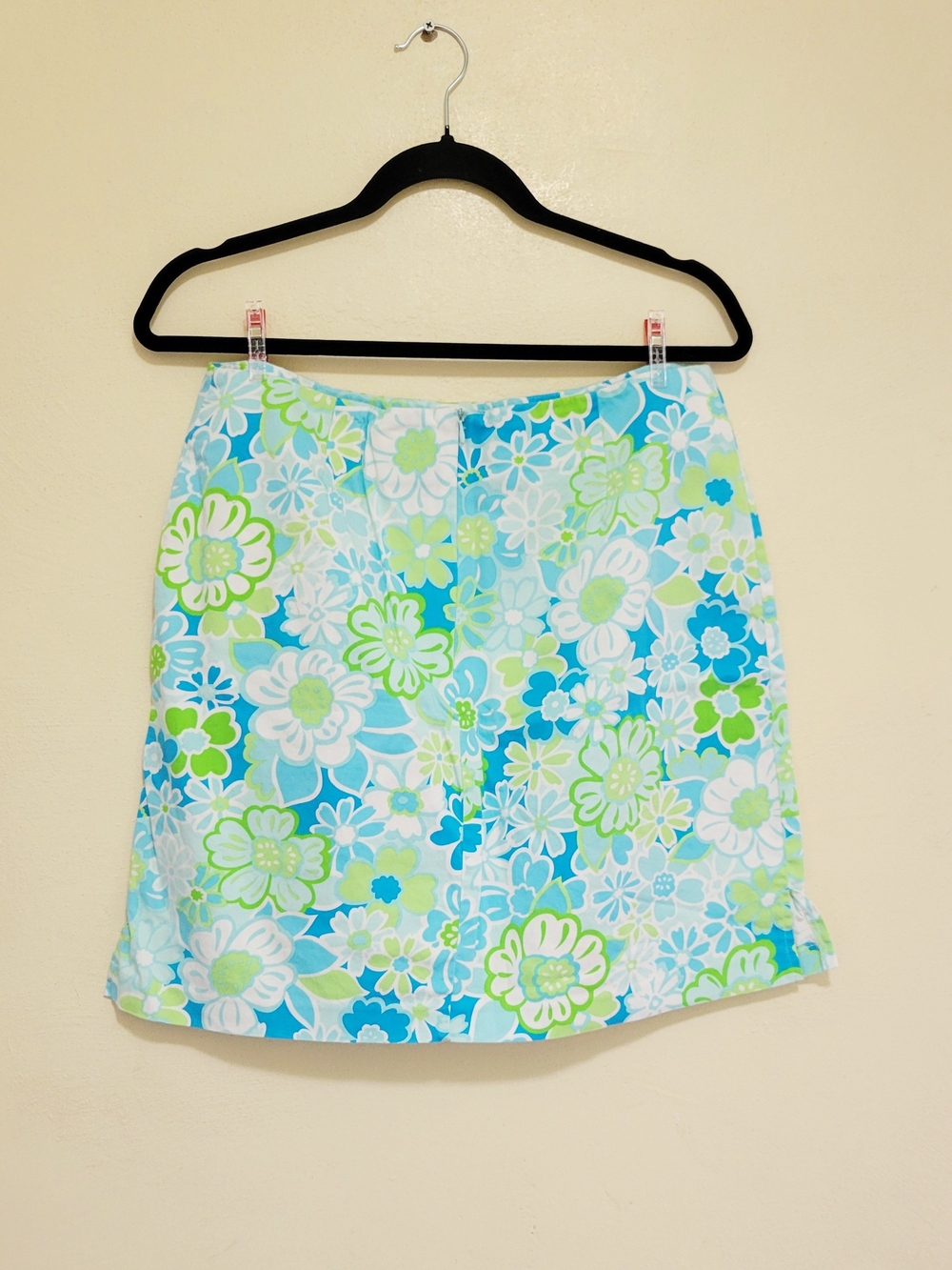 dressbarn Floral A-Line Mini Skirt in Blue, Aqua & Green